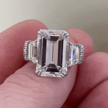 10.07ct Emerald Cut diamond form Abe Mor