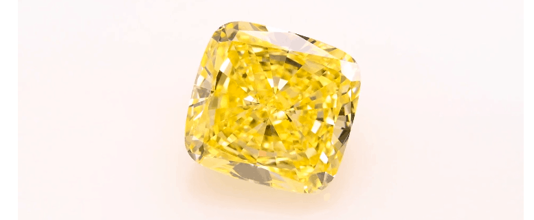 10 carat Fancy Intense Yellow cushion Diamond