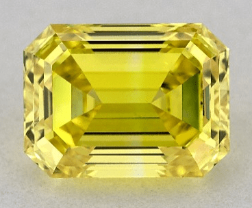 Lab-created yellow emerald diamond