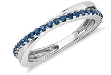 Sapphire Infinity Eternity Ring- Gift for Mother’s day