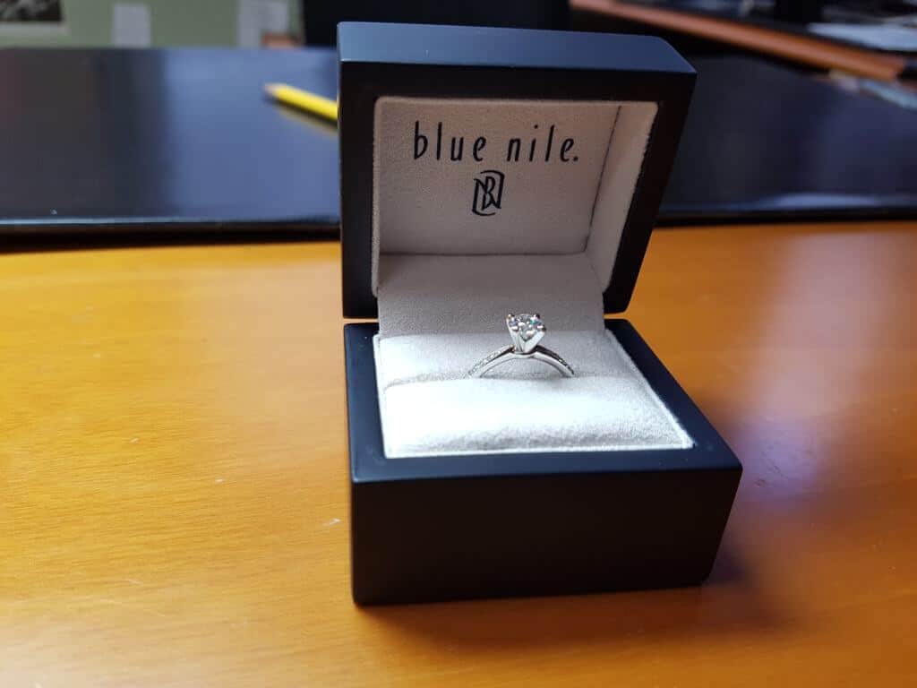 Blue Nile’s 0.70ct I SI1 round diamond ring