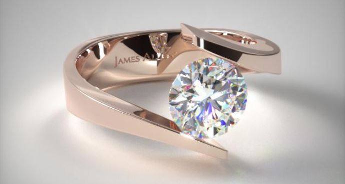 20k engagement ring tension rose gold