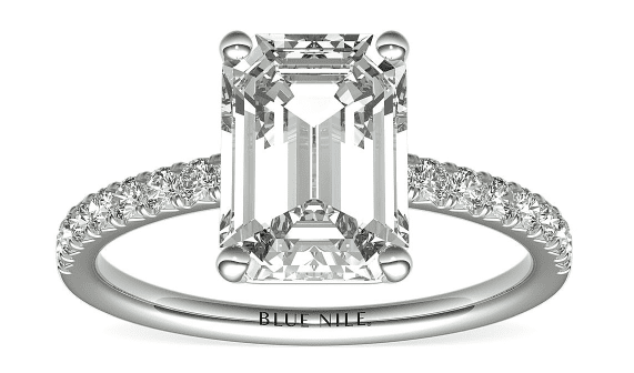 3ct emerald pave diamond ring