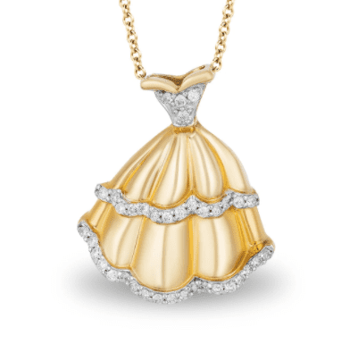 Disney necklace Belle's dress
