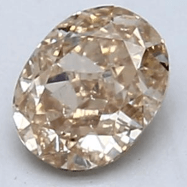 0.37-Carat Orange-brown Oval Diamond