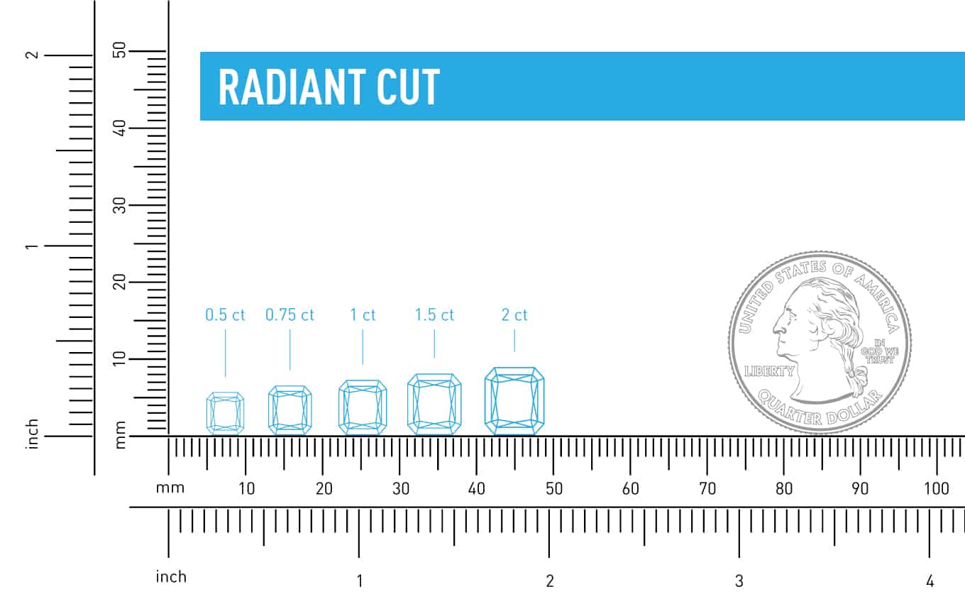 size vs carat weight radiant cut