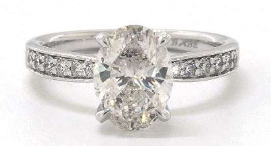 2.5 carat oval diamond ring James Allen
