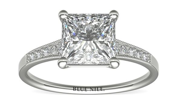 2.5 carat princess cut diamond ring Blue Nile