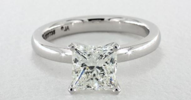 2.5 carat princess cut diamond ring James Allen