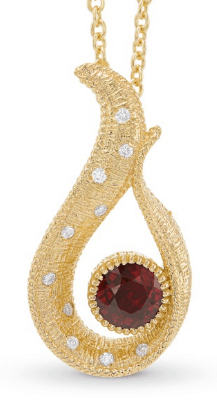 Pigeon Red Ruby Drop Pendant from Leibish