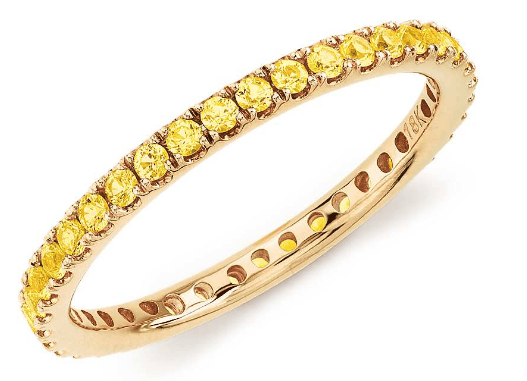 Riviera Pavé Yellow Sapphire Eternity Ring from Blue Nile